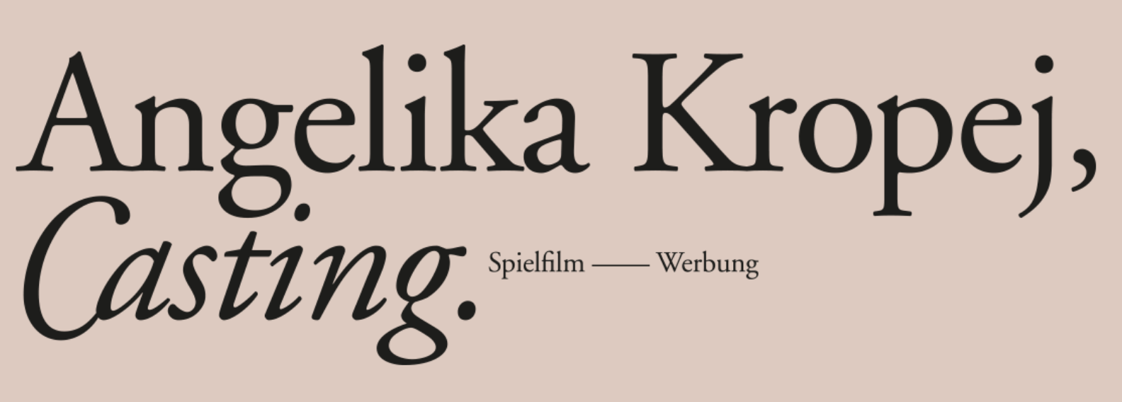 Logo Angelika Kropej Casting